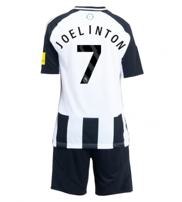 Newcastle United Joelinton #7 Primera Equipación Niños 2024-25 Manga Corta (+ Pantalones cortos)